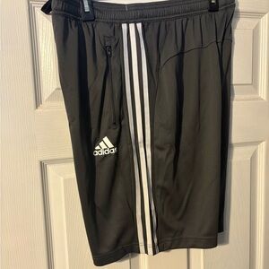 Adidas Men's Black and White Athletic Shorts